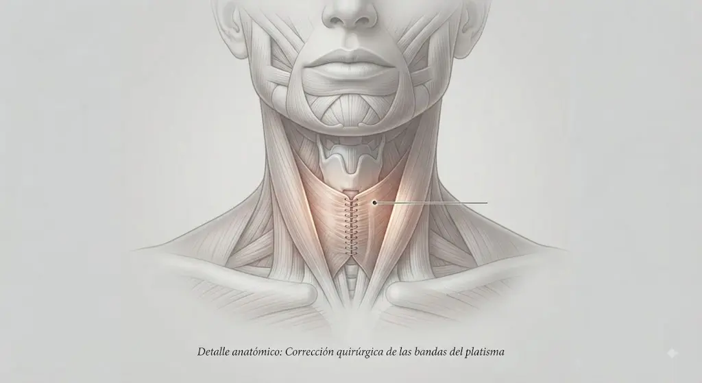 Cómo eliminar las bandas musculares del cuello (bandas del platisma) BANDAS DEL PLATISMA