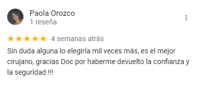 testimonio cirugia nariz precio